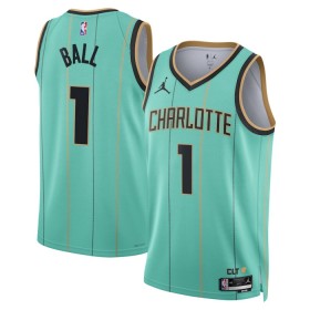 Dres Charlotte Hornets Lamelo Ball Jordan 2024-25 City Edition Teal Swingman